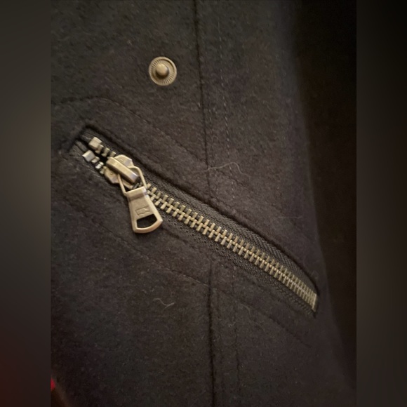 Levi's Navy Zippered Jacket Moto “Dressy” Biker Style (almost Black) NWT - Picture 4 of 13